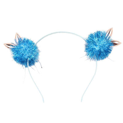 

Cute Glitter Girls Headband Rabbit Ears Pompom Easter Party Hair Bands