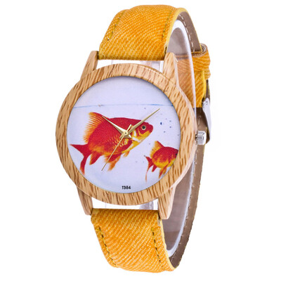 

New arrival Cute Fish Watch Women Ladies Clock Fashion Casual Dress Quartz WristWatch Relogio Feminino 533