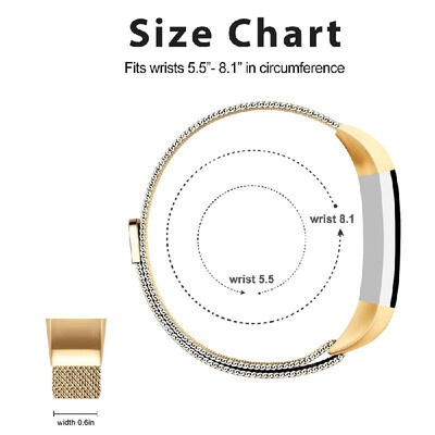 

Adjustable Stainless Steel Metal Band Unique Design Accessories for Fitbit Alta HR Bracelet