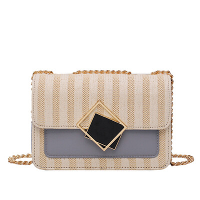

New cross-body bag female shoulder bag small bag female 2019 spring new chic rhombic chain bag wild red