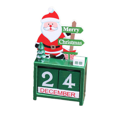 

Christmas Wooden Deer Calendar with Painted Blocks Advent Countdown Calendar Holiday Home Ornament Decorations