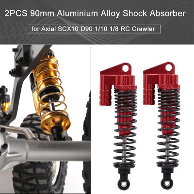 

2PCS 90mm Aluminium Alloy Car Damper CNC Machining Aluminum RC Shock Absorber for Axial SCX10 D90 Car 110 18 RC Crawler