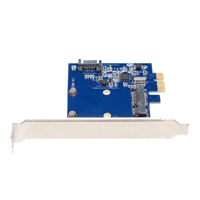 

PCIe To MSATA SSD & SATA30 Combo Expansion Card Controller Converter For PC Desktop