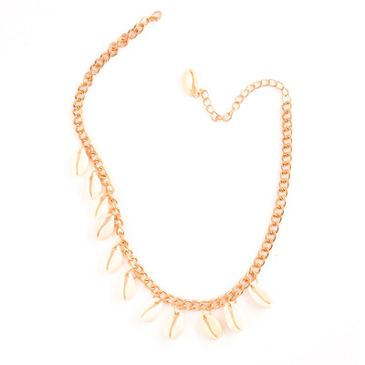 

Behemian Shell Choker Necklace Women Beach Boho Sea Shell Pendant Chain Necklace Jewelry