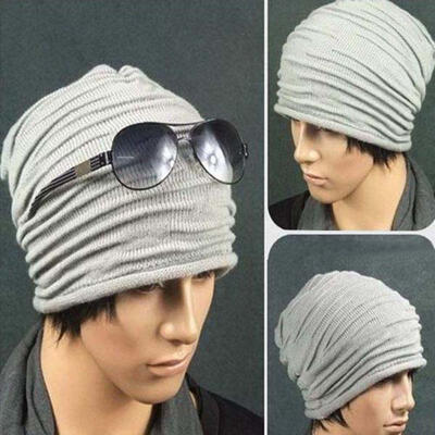

Hot Women Men&39s Winter Warm Baggy Cap Knit Oversized Slouch Crochet Ski Hat NEW