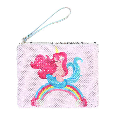 

Sequin Pencil Case Kids Girls Cartoon Clutch Coin Purse Zipper Cosmetic Bag