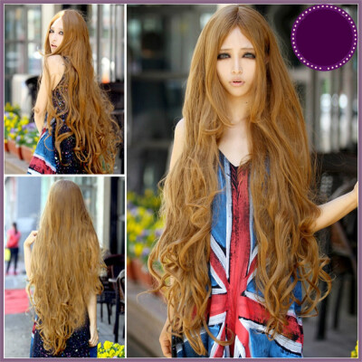 

〖Follure〗100CM Girl Natural Party Wig Long Full Curly Hair Fashion Synthetic Wig