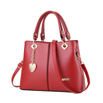 

2019 new European&American big bag new ladies bag big bag PU leather simple shoulder bag handbag