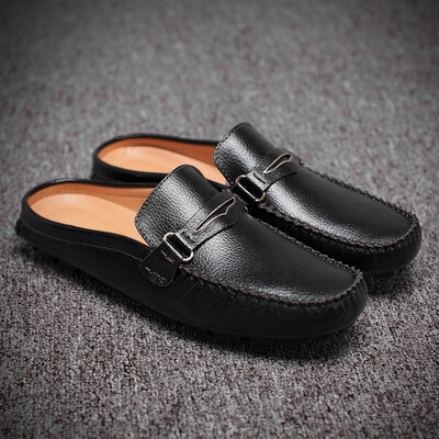 

Half slippers mens summer heels cool lazy people pedal bean shoes mens slippers mens trendy sandals mens wear