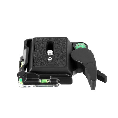 

Aluminium Alloy Tripod Head Clamp Adapter with Quick Release QR Plate 14 Inch Screw Bubble Level for Camera DSLR Triopd Monopod B