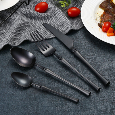 

Toponeto 4PCSet Stainless Steel Upscale Dinnerware Flatware Cutlery Fork Spoon Teaspoon