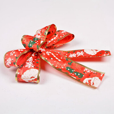 

5x Christmas Tree Pendants 20cm Ribbon Bowknot Hanging Ornament Xmas Party Decor