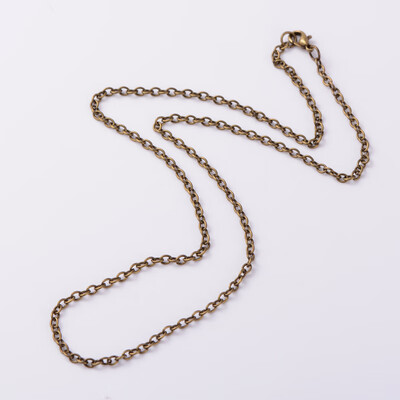

Iron Cable Chain Necklaces with Zinc Alloy Lobster Claw Clasps Antique Bronze 192