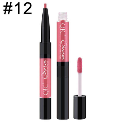 

Women Double Head Silky Matte Lip Liner Gloss Waterproof Long Lasting Lipstick