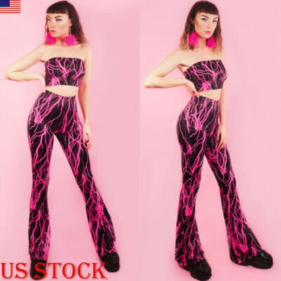 

Women Tracksuit Off Shoulder Crop Top Pants Set Lounge Wear Enchanting Suit