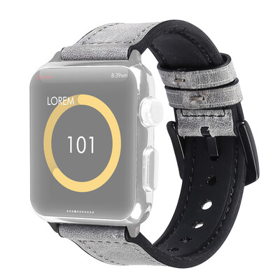 

〖Follure〗Leather Band Sweatproof Silicone Replacement Straps for iWatch 234 42mm44mm