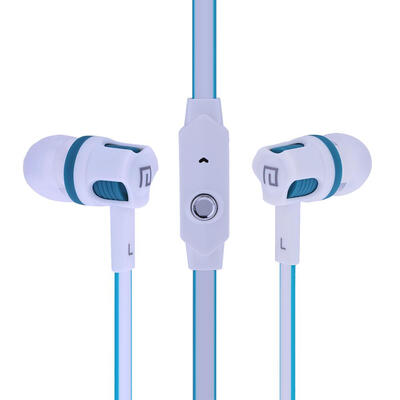 

35mm Wired Stereo In-ear Earphone Flat Cable with Mic for iPhone Android
