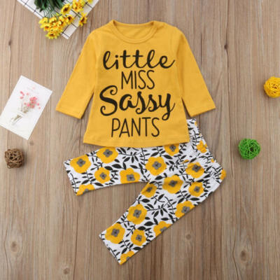 

US Stock Newborn Baby Girl Clothes TShirt TopFloral PantsSkirt Leggings Outfit