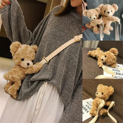 

Kawaii Girls Cute Smile Bear Soft Plush Doll Lolita Handbag Animal Shoulder Bag