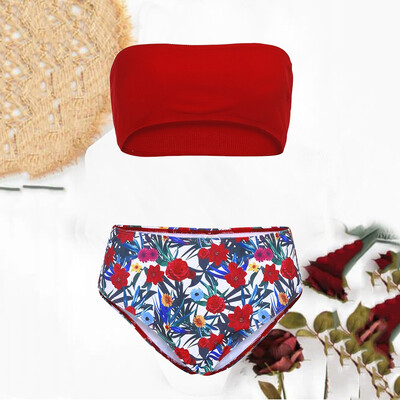 

Saidsome Women Floral Print Beach Swimsuit Swimwear Bathing Monokini Padded Bikini