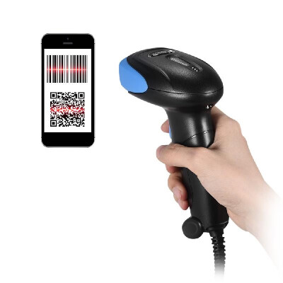 

Aibecy Handheld 2D QR 1D Barcode Scanner Bar Code Reader 1600 timess 32-bit Decoder with USB Cable for Supermarket Warehouse St