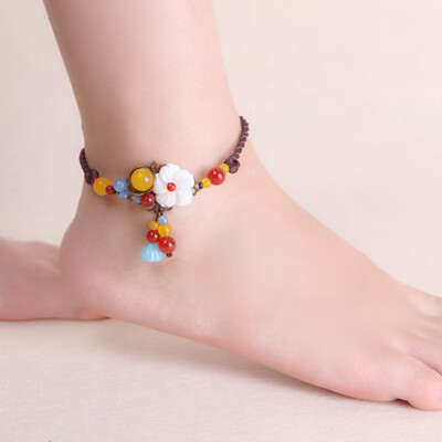 

Chinese style anklet bell pendant ladies retro wind bracelet fashion national wind foot chain summer jewelry