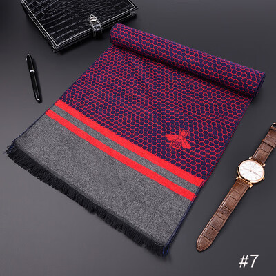 

2018 new mens scarf wholesale autumn&winter Korean version of business gifts brushed silk cotton scarf factory direct sales
