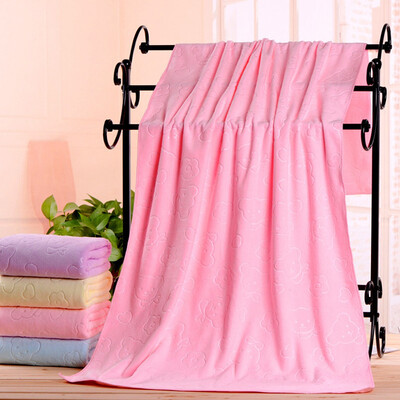 

Childrens microfiber embossed bear bath towel baby quick-drying towel