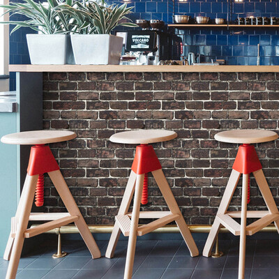 

〖Follure〗Simulation Brick Stone Rustic Effect Self-adhesive Wall Sticker Home Decor A