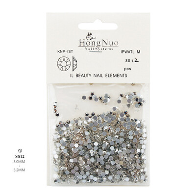 

Toponeto 1440pcs Pcs Nail Art Rhinestones Glitter Diamond Gems 3D Tips DIY Decoration
