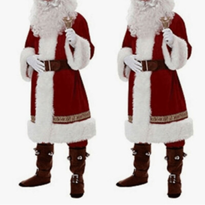 

Russia Christmas Santa Claus Costume Cosplay Santa Claus Clothes Fancy Dress In Christmas Men 5pcslot Costume Suit For Adults