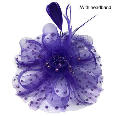 

New Hot Bridal Net Feather Hats Birdcage Net Wedding Headband Hats Bridal Fascinator Face Party Wedding Hair Accessories