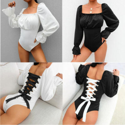 

New Fashion Sexy Jumpsuit Hollow Out Backless Hubble-bubble Long Sleeve Leotard