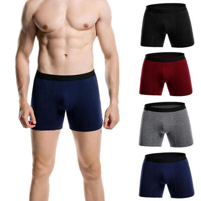 

Men Comfy Breathable Seamless Underwear Ice Silk Boxer Briefs Shorts Underpants