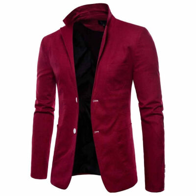 

Mens Casual Slim Fit Formal Two Button Suit Blazer Coat Business Jacket Tops