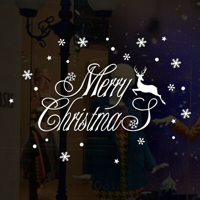

〖Follure〗New Year Merry Christmas Wall Sticker Home Shop Windows Decals Decor