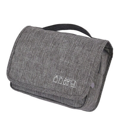 

2019 New Style Zipper Solid Travel Cosmetic Make Up Bag Folding Hanging Organizer Pouch Toiletry Storage