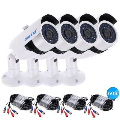 

OWSOO 4x960P AHD IR CCTV Camera 4x60ft Surveillance Cable Support IRCUT Night Vision 30pcs Array Infrared Lamps