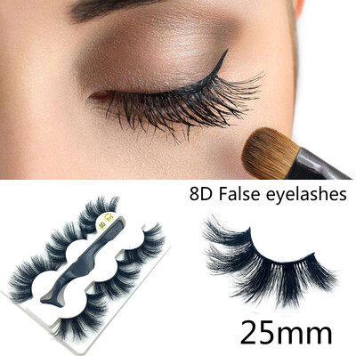 

〖Follure〗3Pair Luxury 8D False Lashes Fluffy Strip Eyelashes Long Natural Party