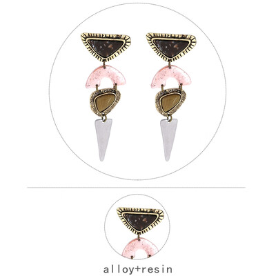 

Solememo Bohemian Resin Stone Dangle Earrings For Women Conch Sequin Wedding Jewelry Hanging Drop Earrings Hot Wholesale E5535