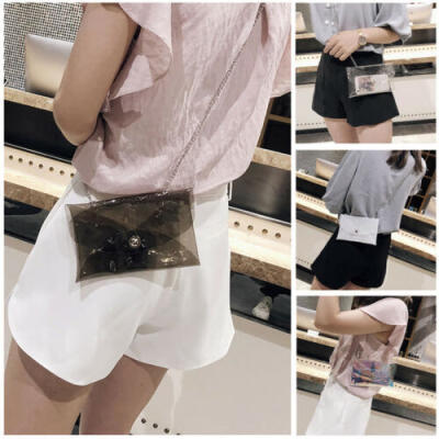 

New Women Clear Transparent Crossbody Bag Girl Jelly Candy Shoulder Bag Handbag