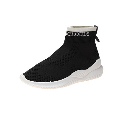 

Mhysa 2019 Women Shoes Autumn Sneakers Flyknit Female Vulcanized Shoes Casual Slip On Flat Shoe Mesh Soft Walking Footwear