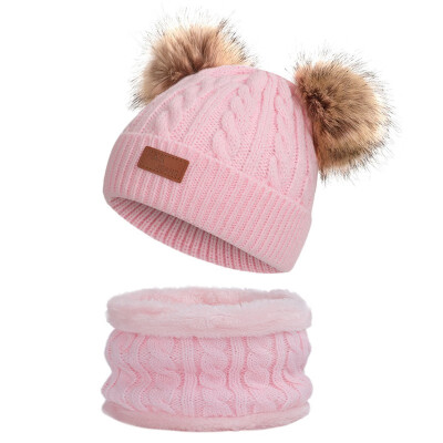 

Toddler Kids Baby Boy Girl Winter Warm Knitted Crochet Beanie Hat Cap Scarf Sets