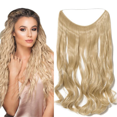 

Miracle Translucent Invisible Wire Fish Line on Clip in Hair Extensions 20-24 Inch Straight Wavy Curly Synthetic Hairpieces