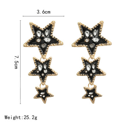 

F32 Multi Designs Wholesale Fashion Jewelry Women Metal Vintage Statement Clear Crystal Drop Earrings For Women Metal Earring