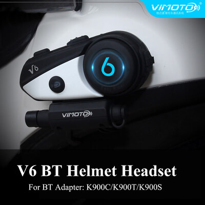 

VIMOTO V6 Motorcycle Helmet BT Intercom Headset IPX5 Waterproof Interphone Simultaneously MP3 GPS Walkie-Talkie Long Stand-by Time