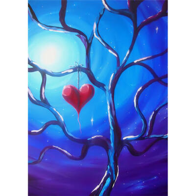 

5D DIY Full Drill Diamond Painting Heart Tree Cross Stitch Embroidery Kits