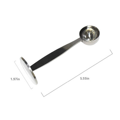 

Household Multifunction 2 In 1 Coffee Powder Press Spoon Stainless Steel Measuring Spoon Coffee Measure Tamper Spoons