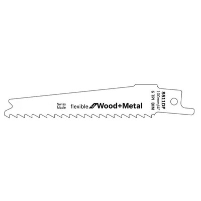

100mm 4 Inch 6TPI BIM Sabre Saws Blades for Bosch Tools Wood Metal Cutting