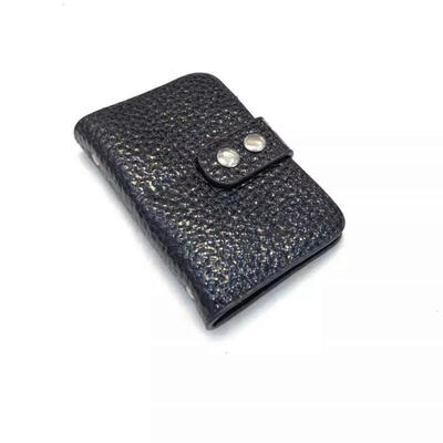

Leather Credit Card Holder ID Business Card Case Purse Wallet With Double Snap Buttons For Men Women – 20 Slots
